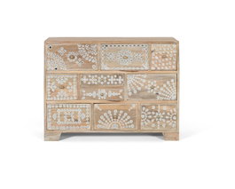 GINER Y COLOMER Commode de dix tiroirs en bois de manguier